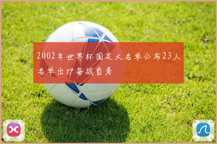 2002年世界杯国足大名单公布23人名单出炉备战首秀